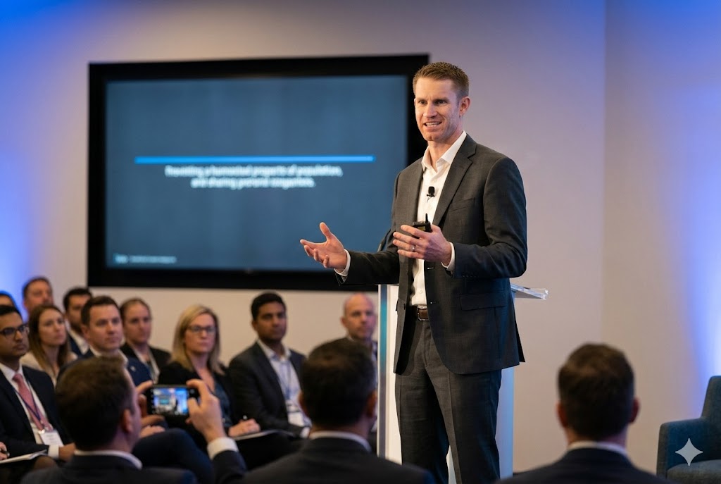 Joshua Karpinski speaking at the Operational Excellence World Summit
